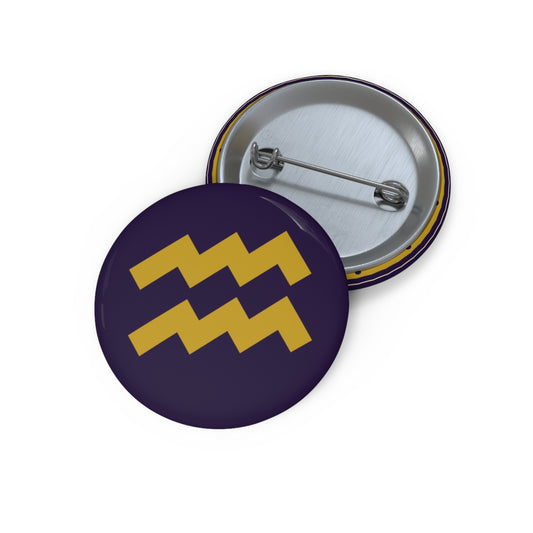 Eyeliner & Arson — Aquarius Seal Pin Button