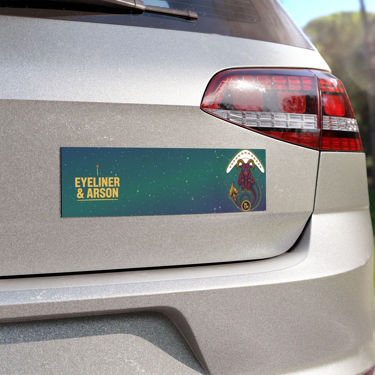 Eyeliner & Arson — Capricorn Car Magnet