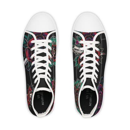 Eyeliner & Arson — Rose Flash High-Top Sneakers