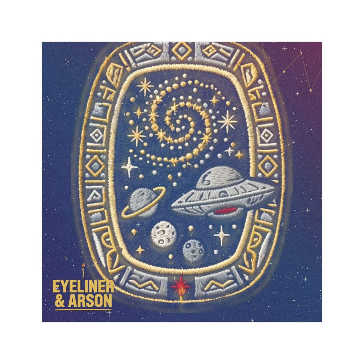 Eyeliner & Arson — Star Map Tablet Car Magnet
