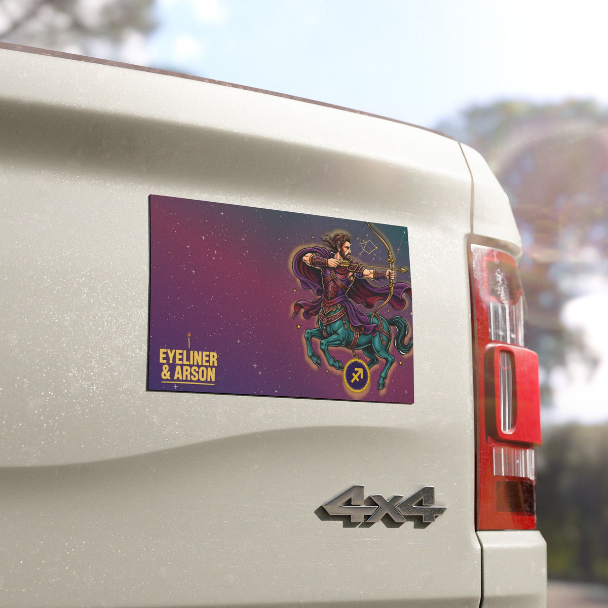 Eyeliner & Arson — Sagittarius Car Magnet