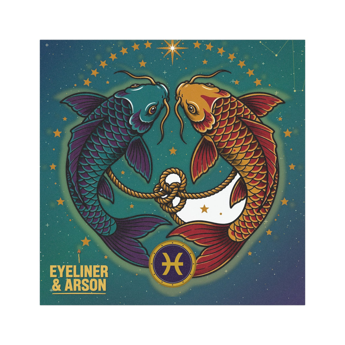 Eyeliner & Arson — Pisces Car Magnet