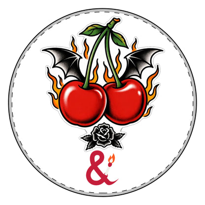 Eyeliner & Arson — Flaming Cherries Picture Charm Bracelet