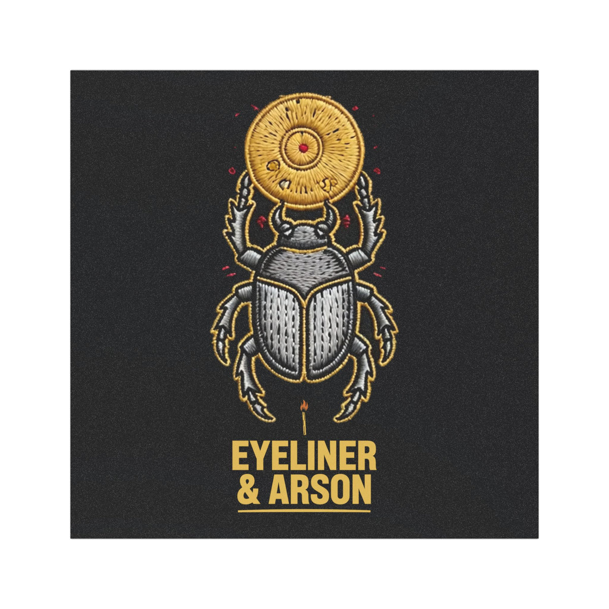 Eyeliner & Arson — Scarab Disc Car Magnet