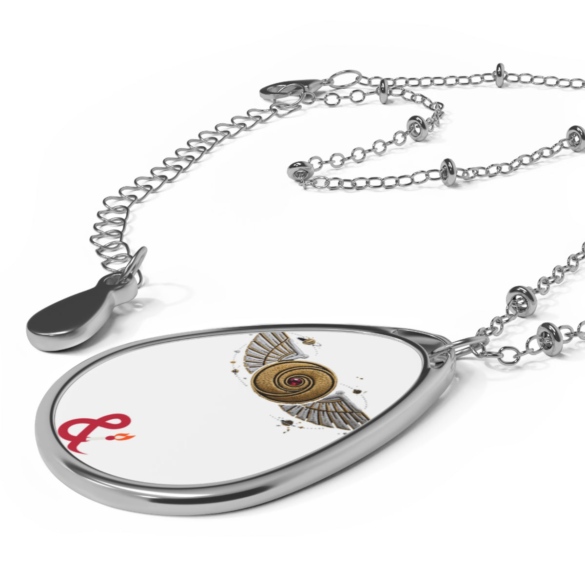 Eyeliner & Arson — Winged Disc Necklace
