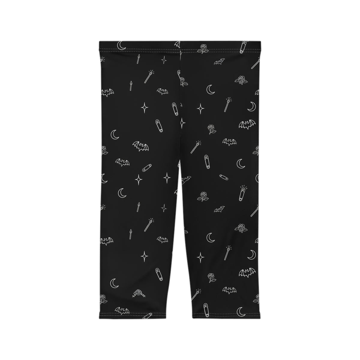 Eyeliner & Arson — Bats & Moons Capri Leggings