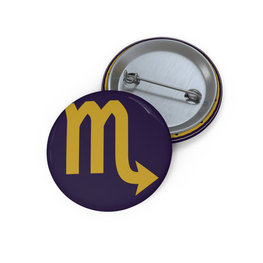 Eyeliner & Arson — Scorpio Seal Pin Button