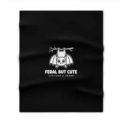 Feral But Cute — Throw Blanket