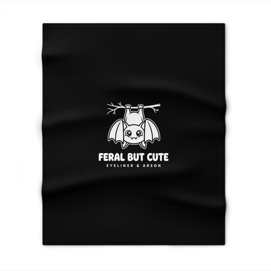 Feral But Cute — Throw Blanket