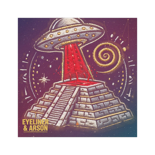 Eyeliner & Arson — UFO Temple Car Magnet