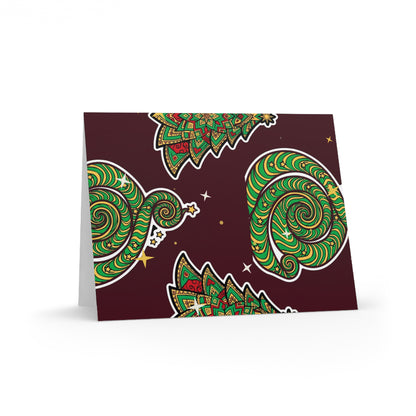 Trippy Tree Spiral Greeting Card