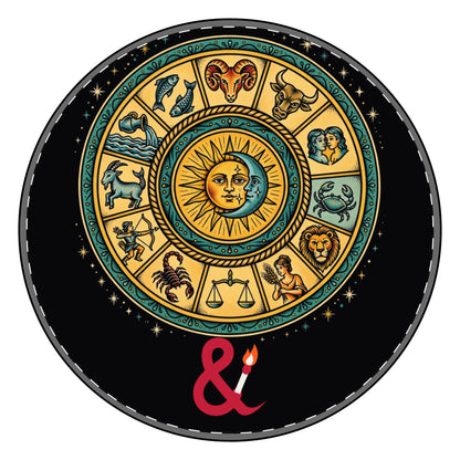 Eyeliner & Arson — Zodiac Wheel Picture Charm Bracelet