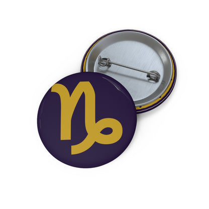 Eyeliner & Arson — Capricorn Seal Pin Button