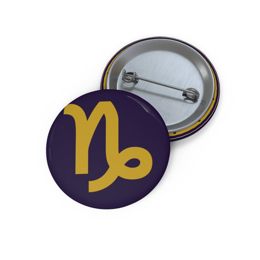 Eyeliner & Arson — Capricorn Seal Pin Button