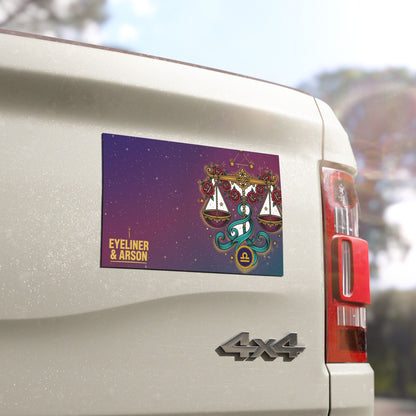 Eyeliner & Arson — Libra Car Magnet