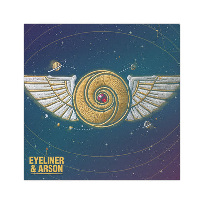 Eyeliner & Arson — Winged Disc Car Magnet