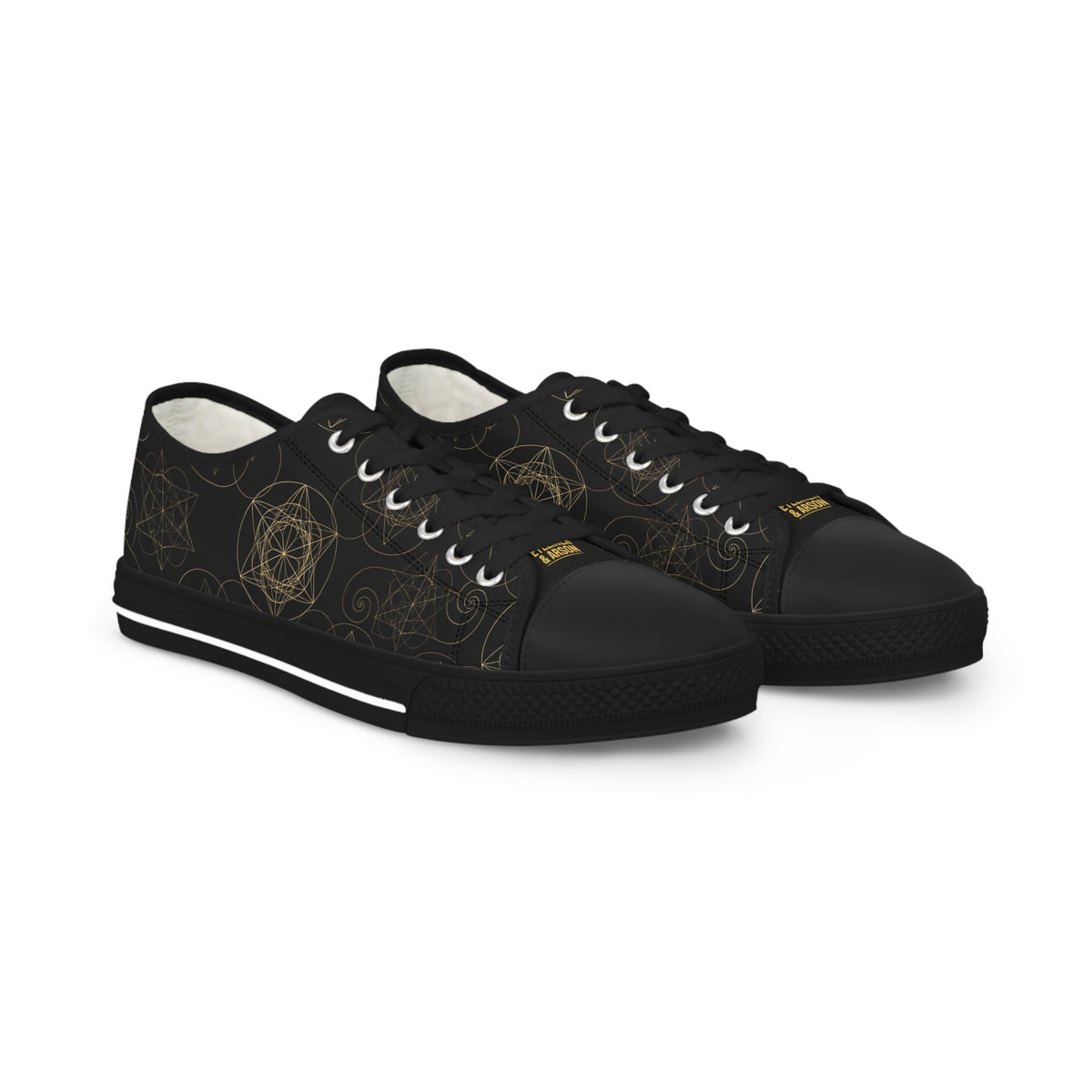 Eyeliner & Arson — Frequency Gold Low-Top Sneakers