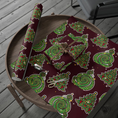 Trippy Tree Spiral Wrapping Paper