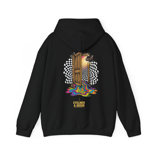Eyeliner & Arson — Warp Portal Door Hoodie