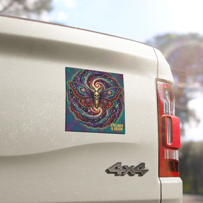 Eyeliner & Arson — Galaxy Moth Car Magnet