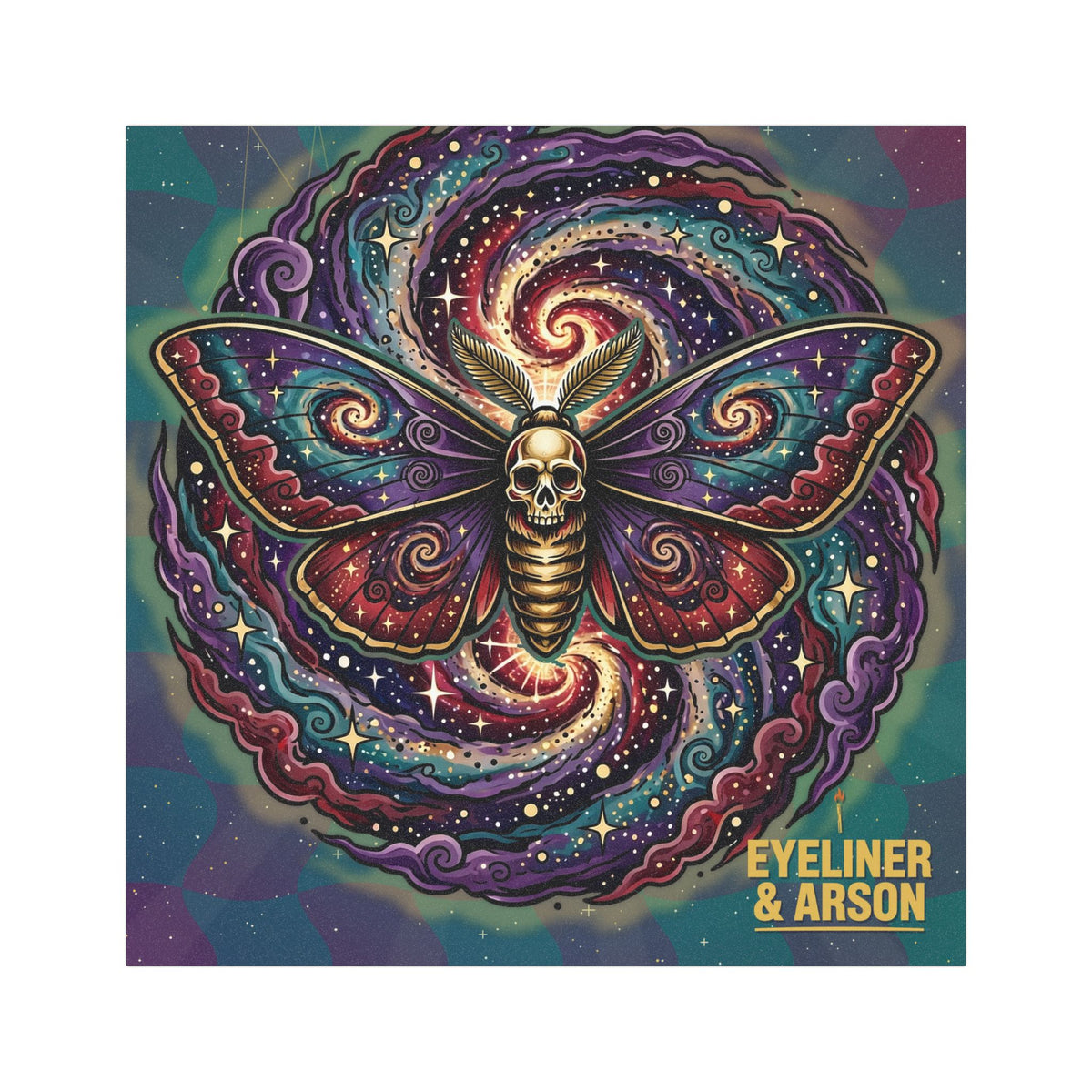 Eyeliner & Arson — Galaxy Moth Car Magnet
