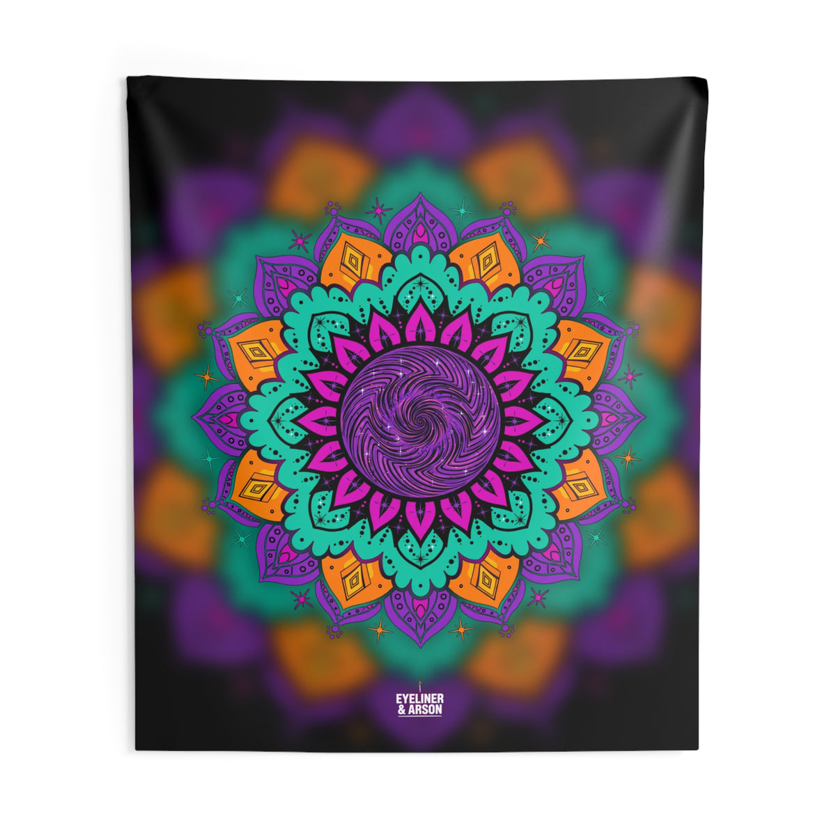 Kaleidoscope Mandala Flower Tapestry