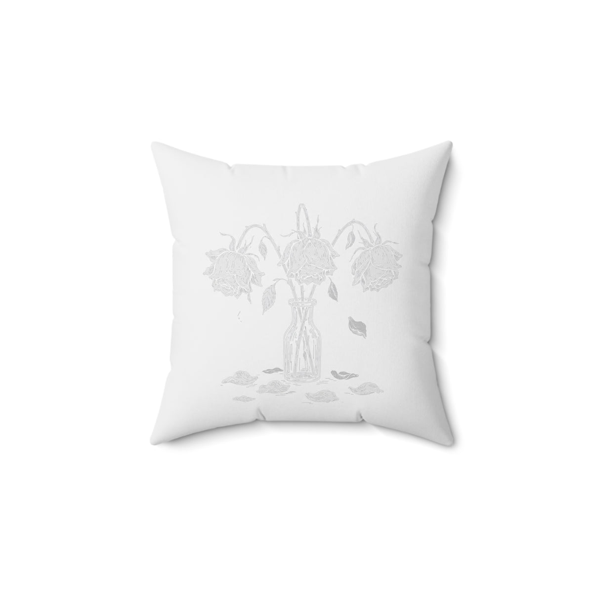 Eyeliner & Arson — Wilted Roses Throw Pillow