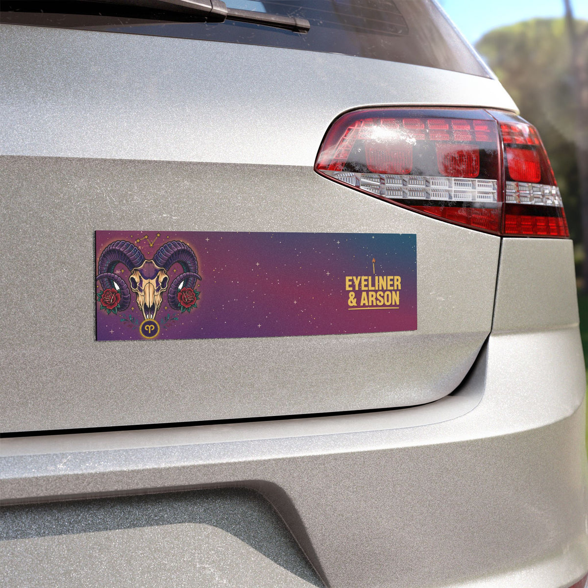 Eyeliner & Arson — Aries Car Magnet