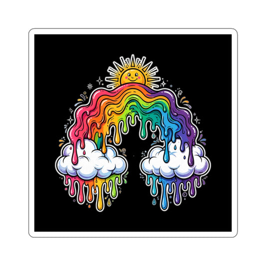Eyeliner & Arson — Wavy Rainbow Arch Sticker