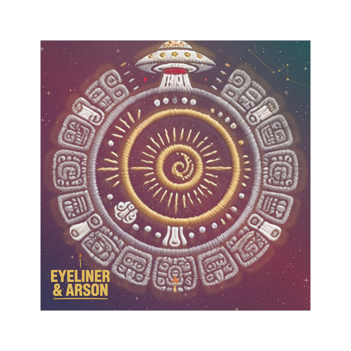 Eyeliner & Arson — Mayan Calendar Car Magnet