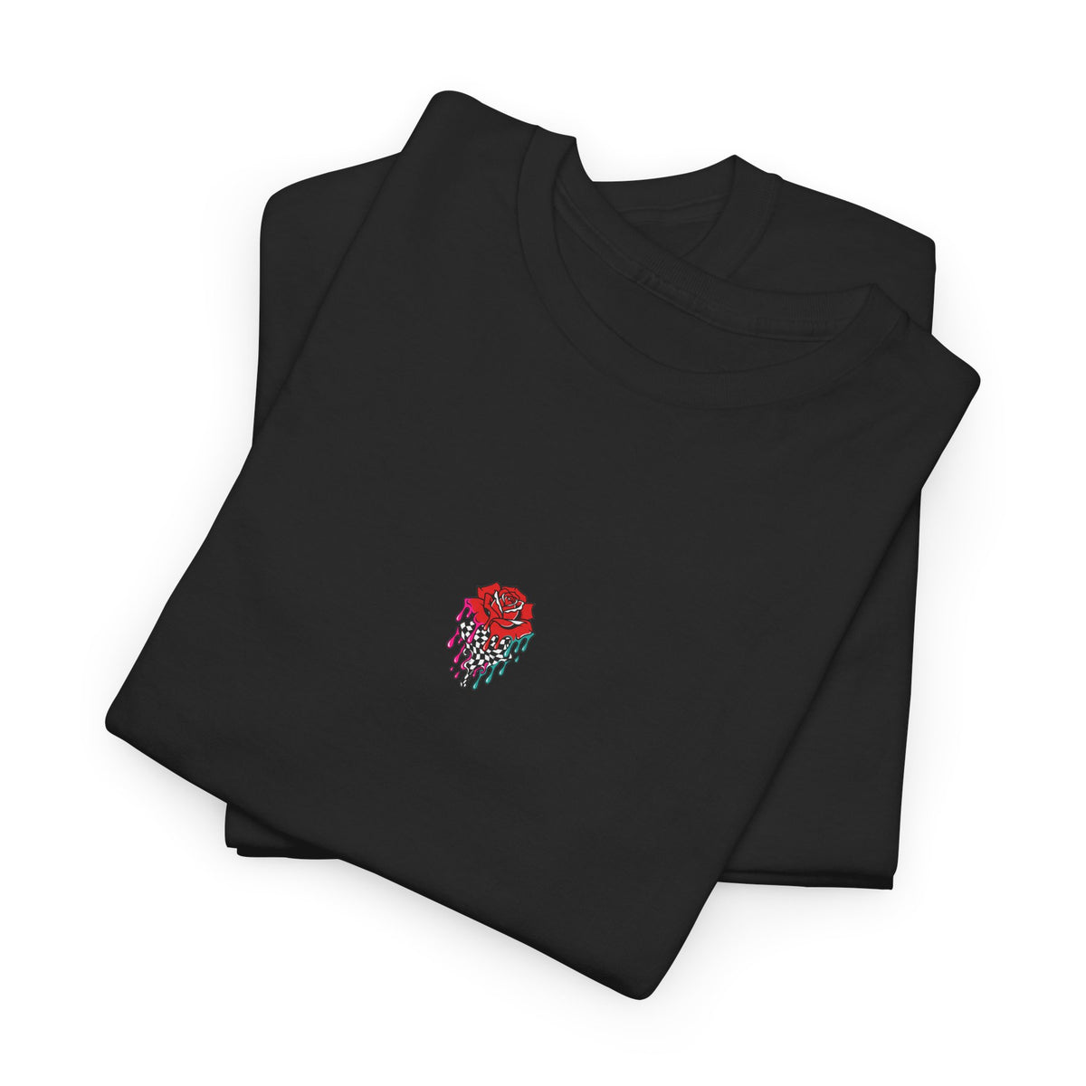 Eyeliner & Arson — Liquid Checkerboard Rose Tee
