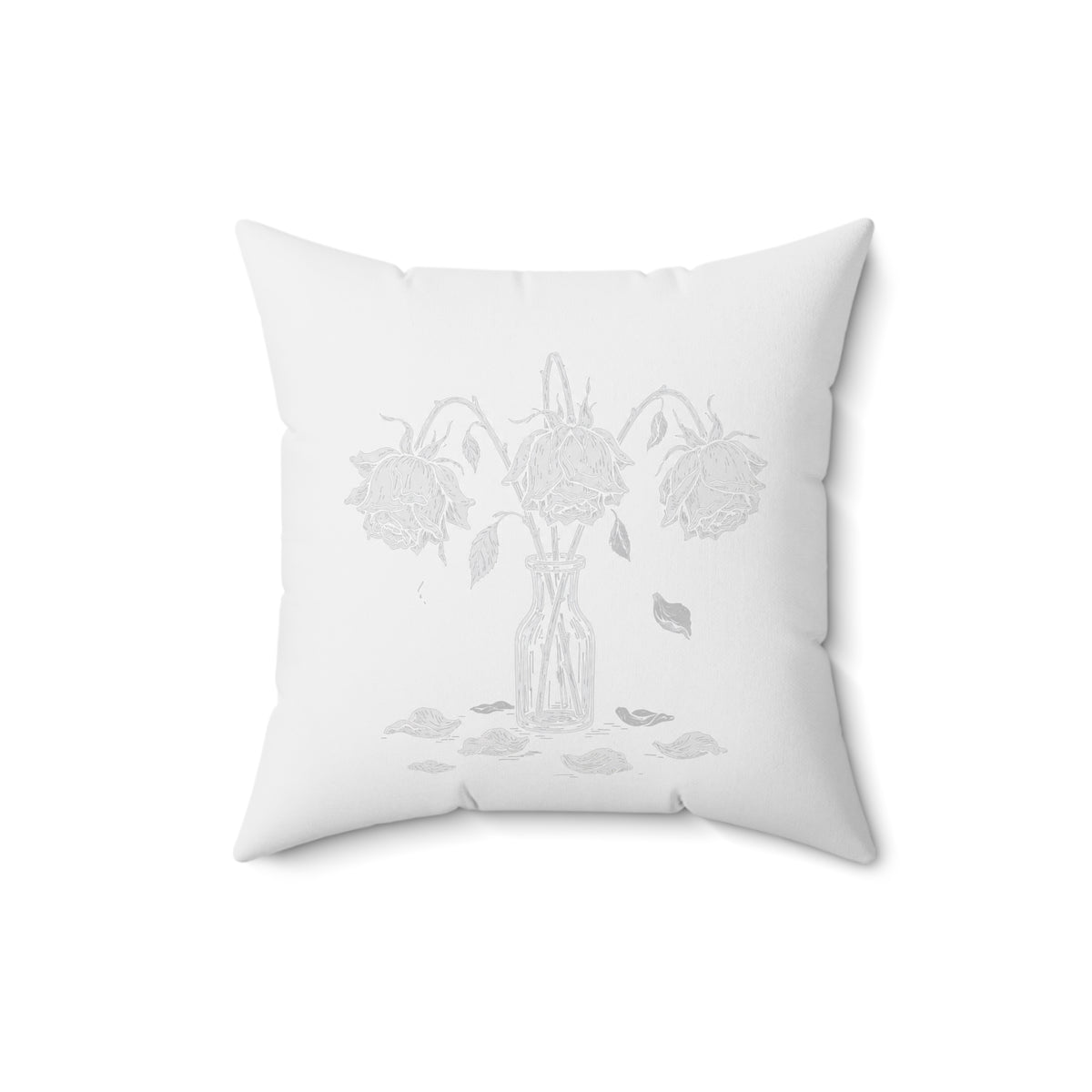Eyeliner & Arson — Wilted Roses Throw Pillow