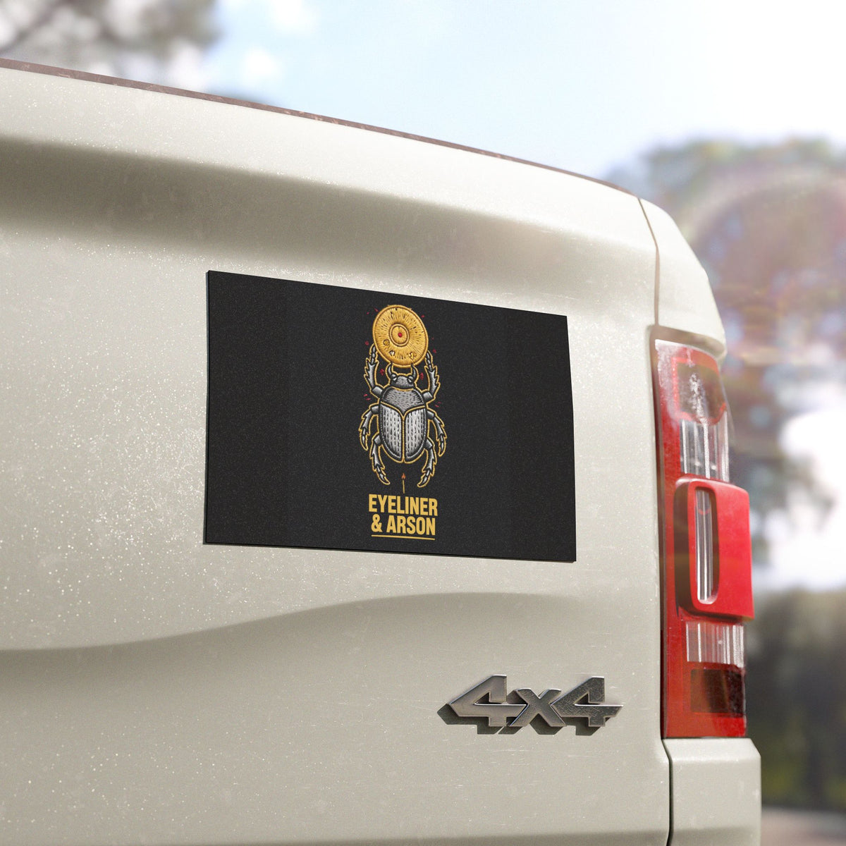 Eyeliner & Arson — Scarab Disc Car Magnet