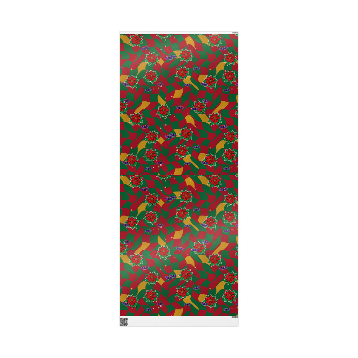Warped Checkerboard Christmas Wrapping Paper