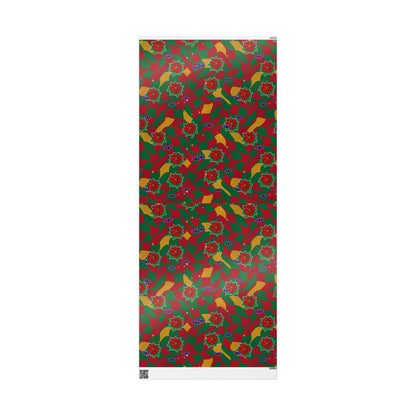 Warped Checkerboard Christmas Wrapping Paper