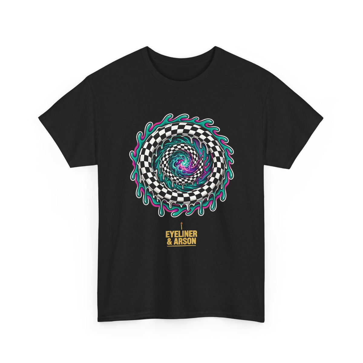 Warped Checkerboard Spiral Tee
