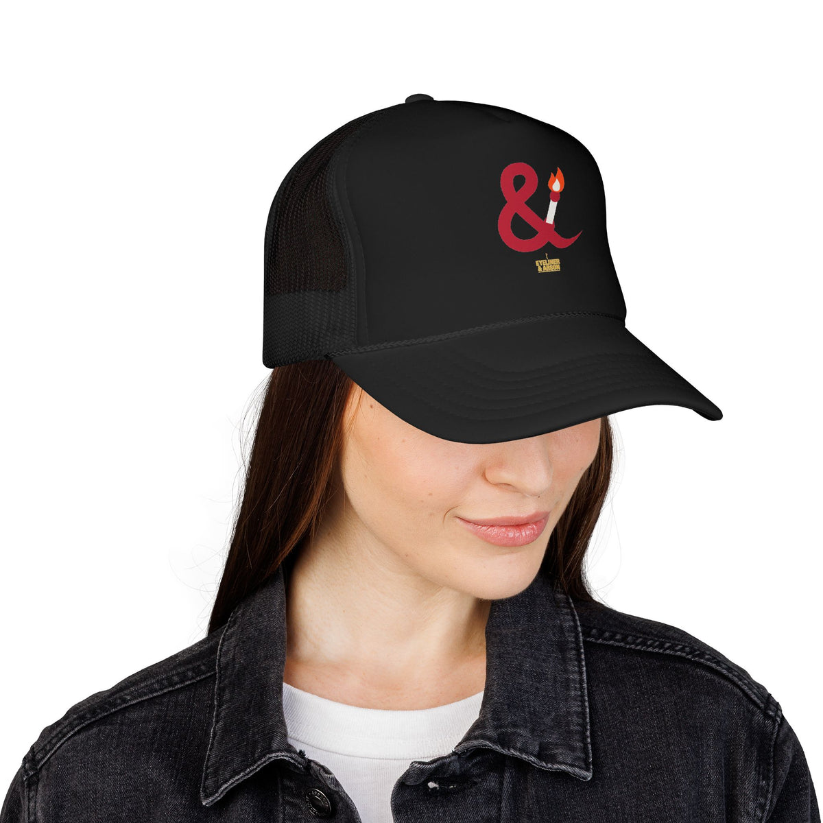 Eyeliner & Arson — Burning Ampersand Foam Trucker Hat