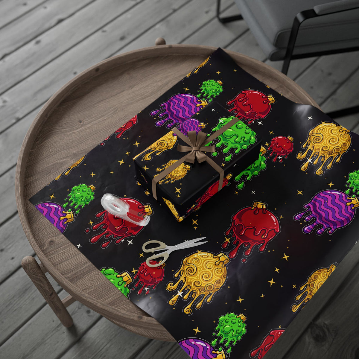 Melting Ornaments Wrapping Paper