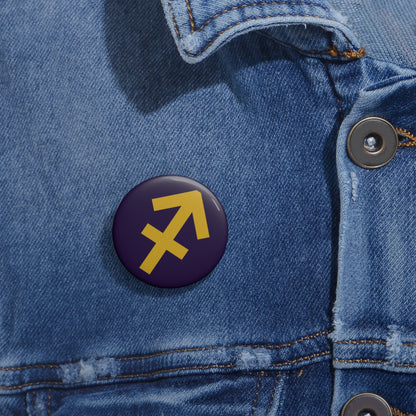 Eyeliner & Arson — Sagittarius Seal Pin Button