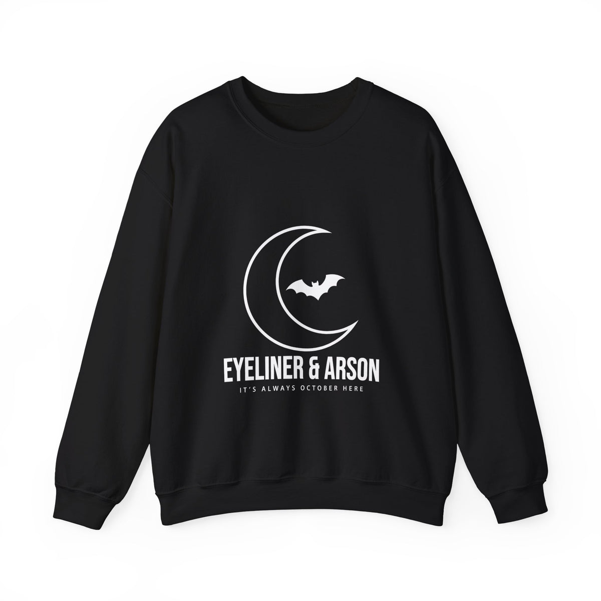 Eyeliner & Arson — Moon & Bat Crewneck
