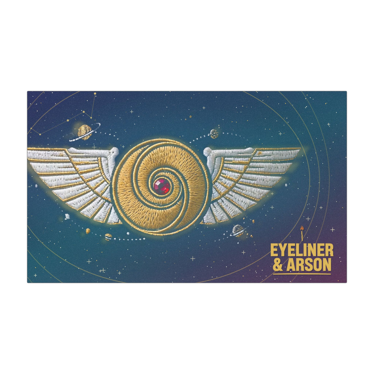 Eyeliner & Arson — Winged Disc Car Magnet