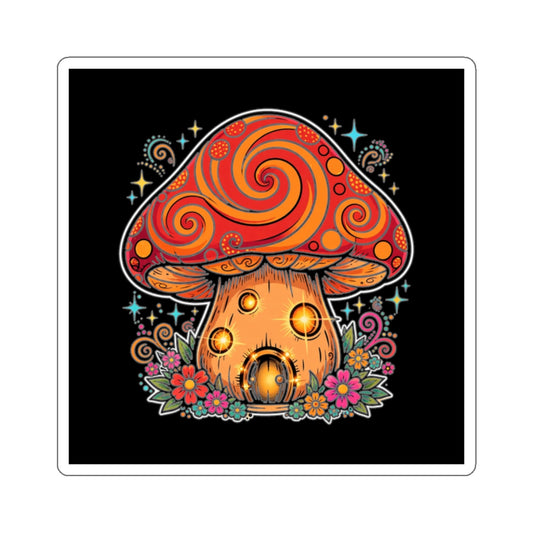 Eyeliner & Arson — Mushroom House Sticker