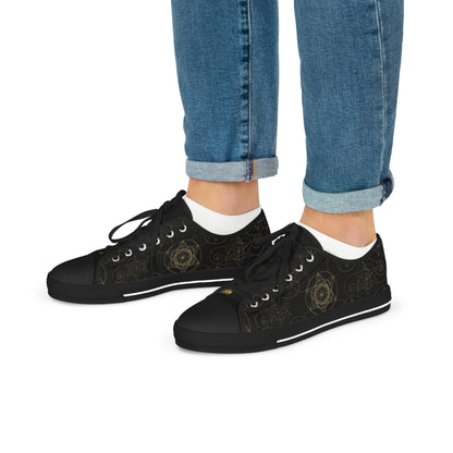 Eyeliner & Arson — Frequency Gold Low-Top Sneakers