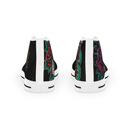 Eyeliner & Arson — Rose Flash High-Top Sneakers