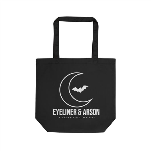 Eyeliner & Arson — Moon & Bat Tote Bag
