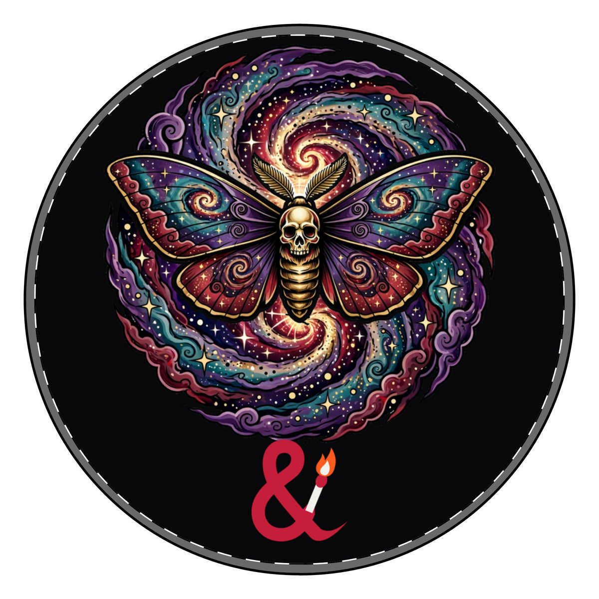 Eyeliner & Arson — Galaxy Moth Charm Bracelet