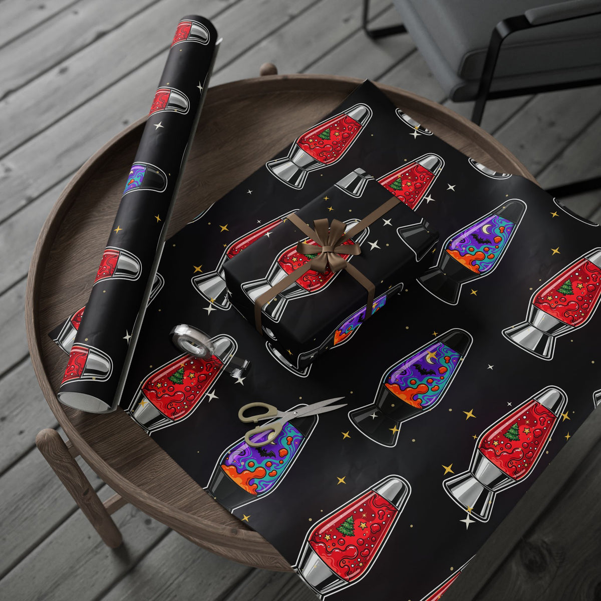Santa's Lava Lamp Wrapping Paper