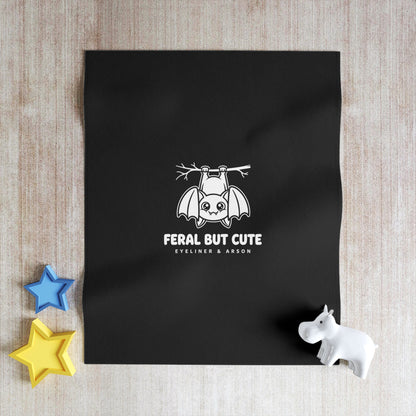 Feral But Cute — Throw Blanket