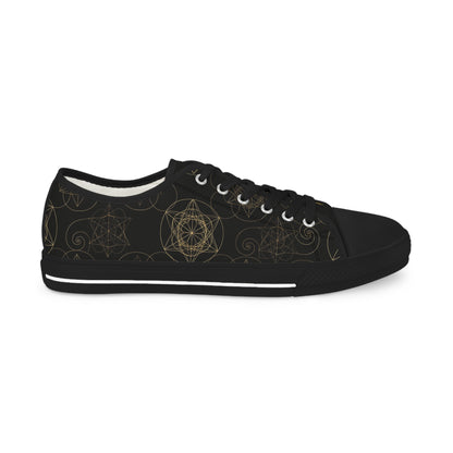 Eyeliner & Arson — Frequency Gold Low-Top Sneakers