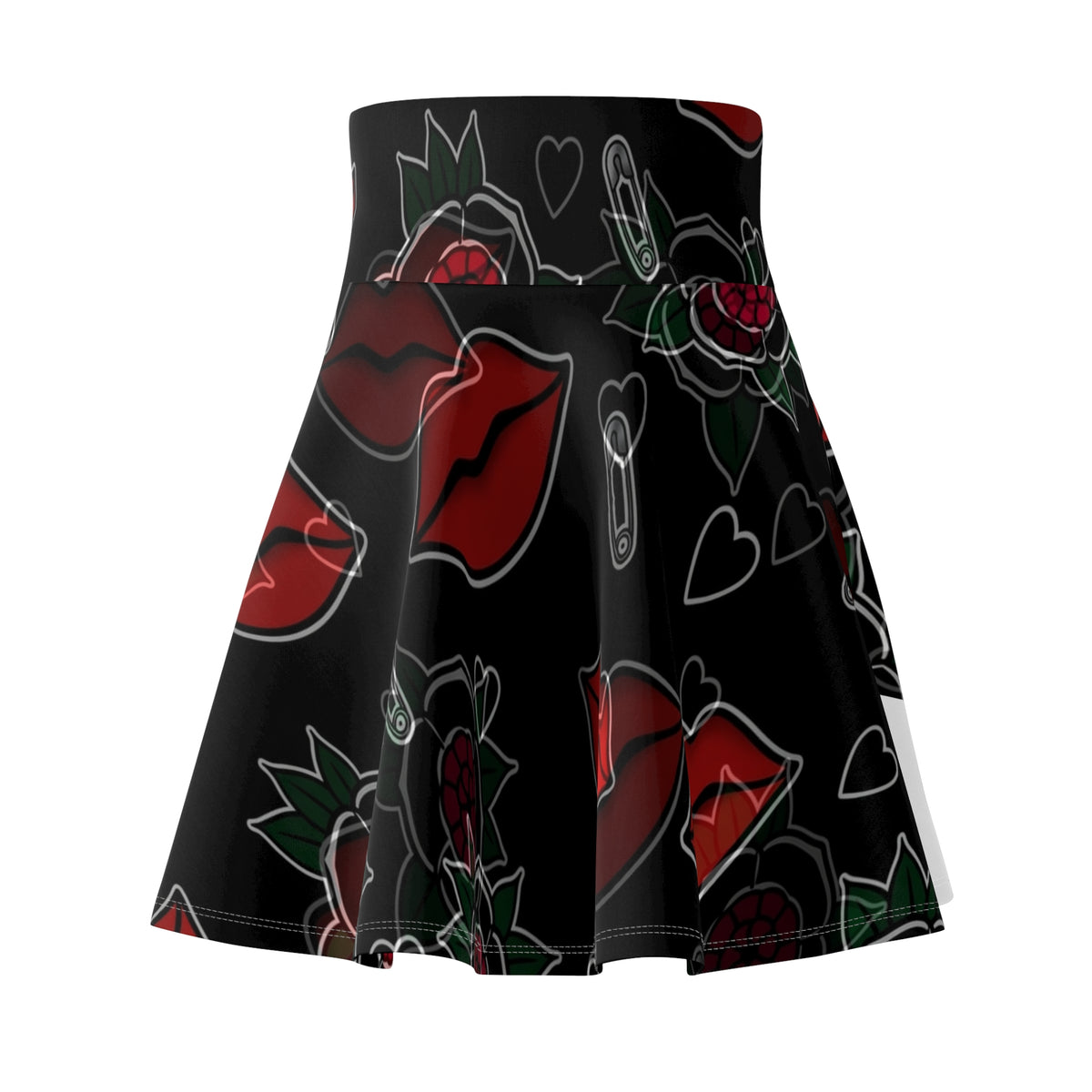 Kiss & Roses Skater Skirt